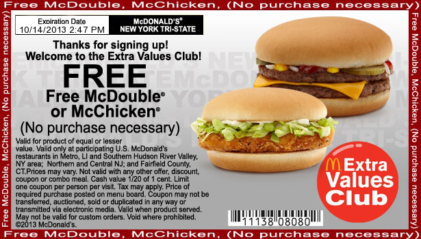 Expired McDonalds Promo Codes & Coupons Search form